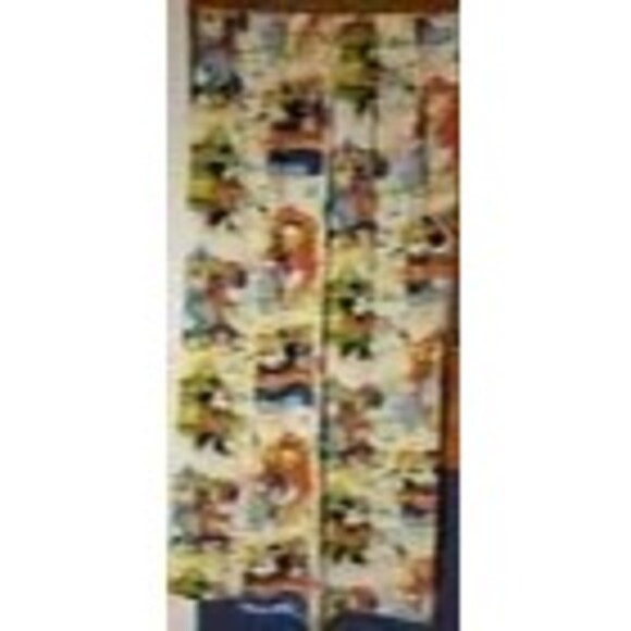Vintage MICKEY Curtain Panels, Minnie, Goofy, Donald at the Fair (two) 2'x5' - Picture 2 of 6